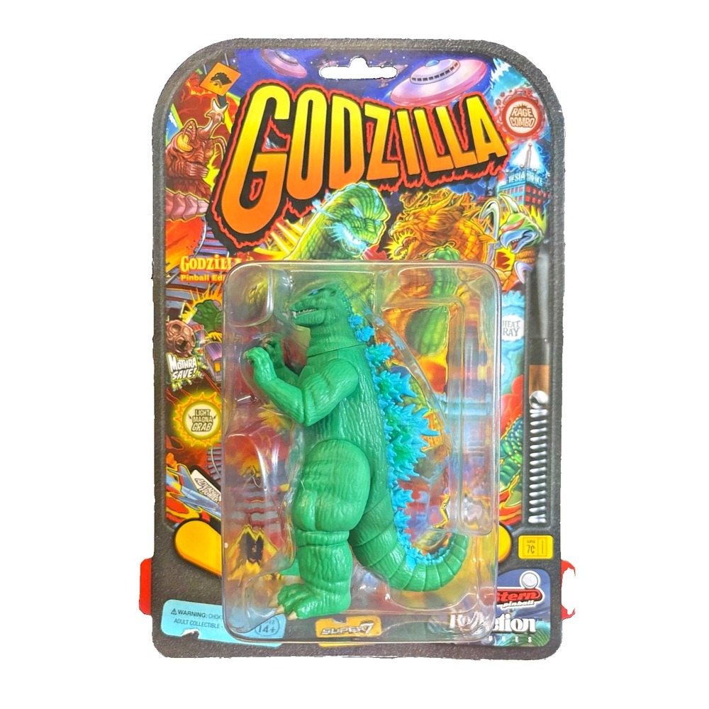 GODZILLA Pinball Edition Action Figure, Stern Pinball, Reaction, Super 7